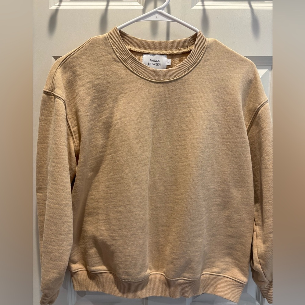 Women's Tan Crew Neck Sweater